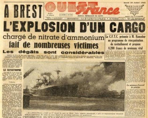 Explosion de l'Ocean Liberty | Faire vivre et faire connaître l'histoire du Finistère