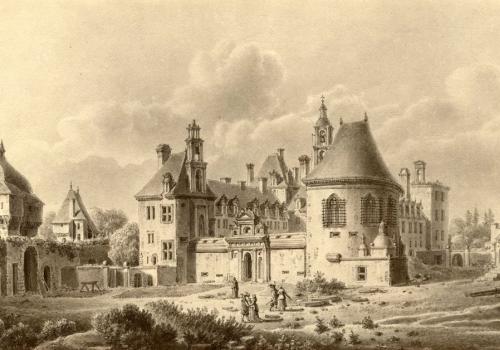 Le château de Kerjean (Saint_Vouguay) au XVIIe siècle. Reproduction de 1936 d'un dessin de la duchesse de Chabot (11 Fi 5)