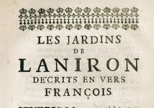 Les jardins de Laniron décrits en vers françois, Nicolas de Bonnecamp. 