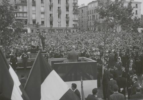 Discours du général de Gaulle, place des fusillés à Brest, septembre 1960