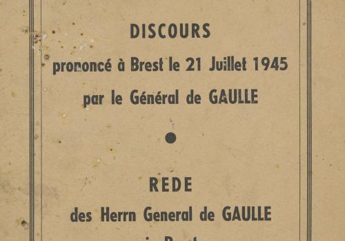 Discours du général de Gaulle prononcé à Brest le 21 juillet 1945